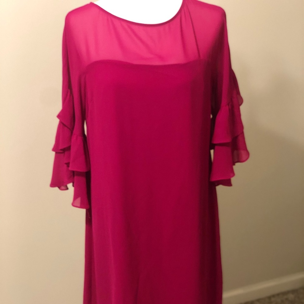 Burgundy Vince Camuto cocktail dress